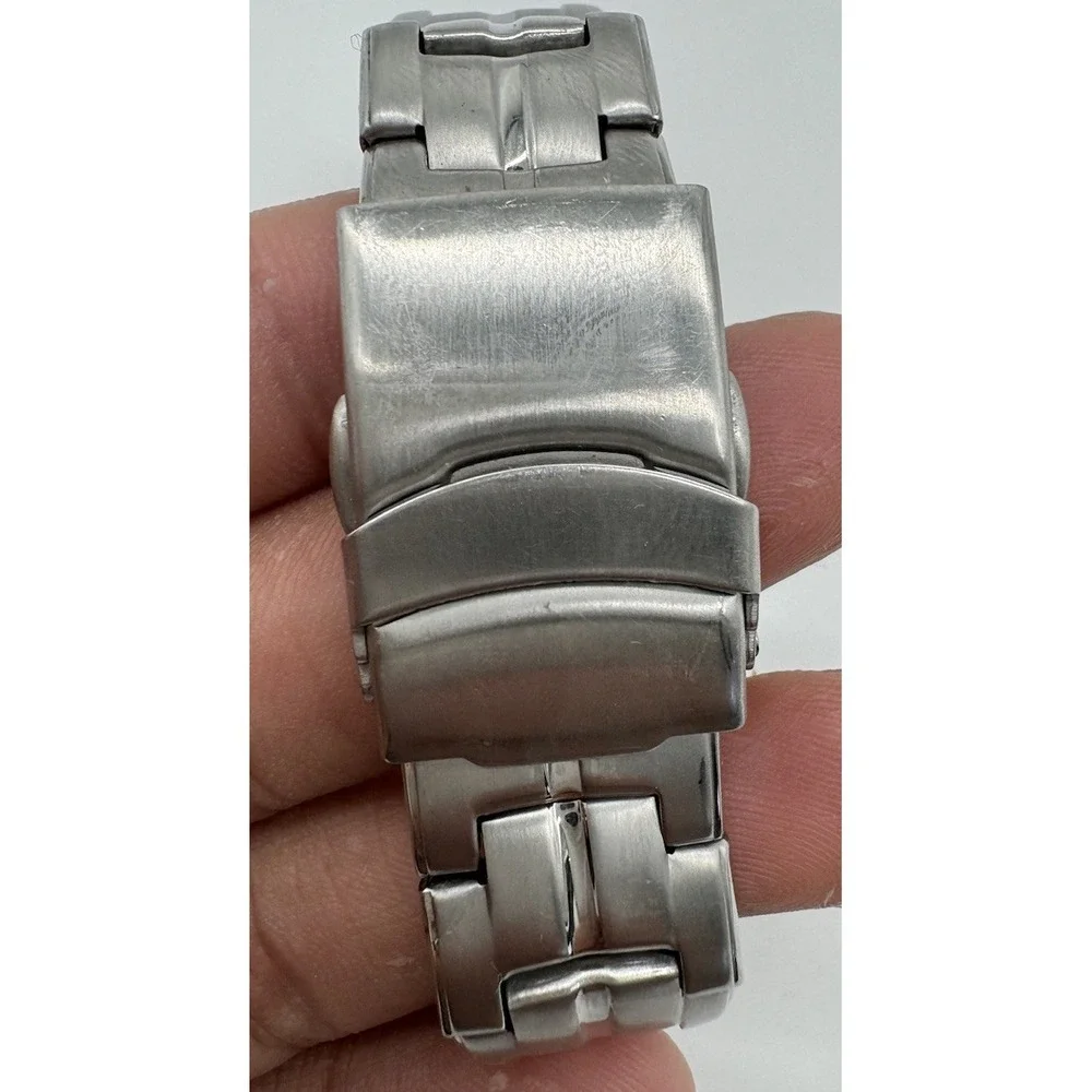 Armitron Mens Watch 20/4224SV Black Dial Stainless Steel Multi Function 165FT